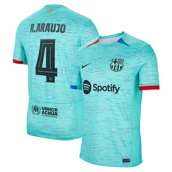 Ronald Araujo Barcelona Nike 2023/24 Third Replica Jersey - Aqua/Royal/White