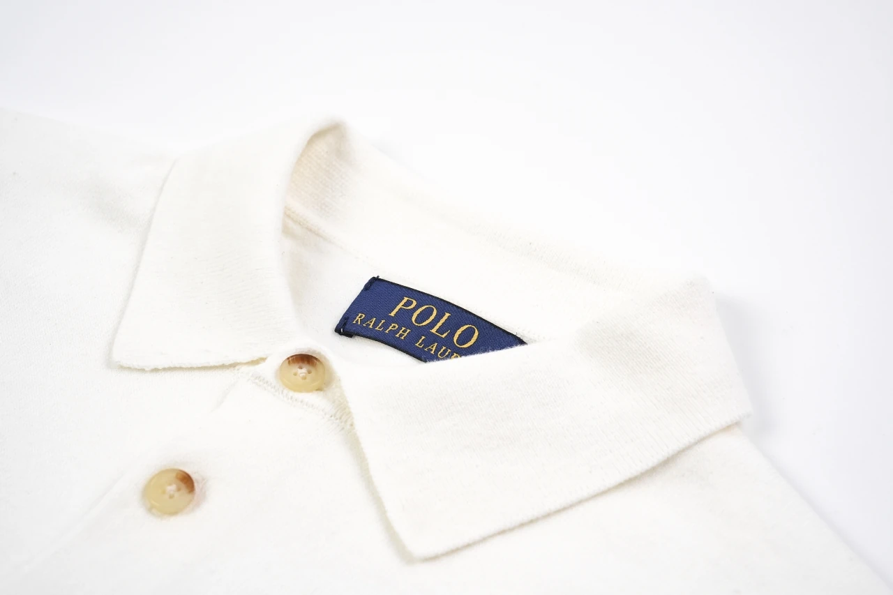 Ralph Lauren White Pony Embroidered Plain Knit Polo Shirt product photo from LabelPicks