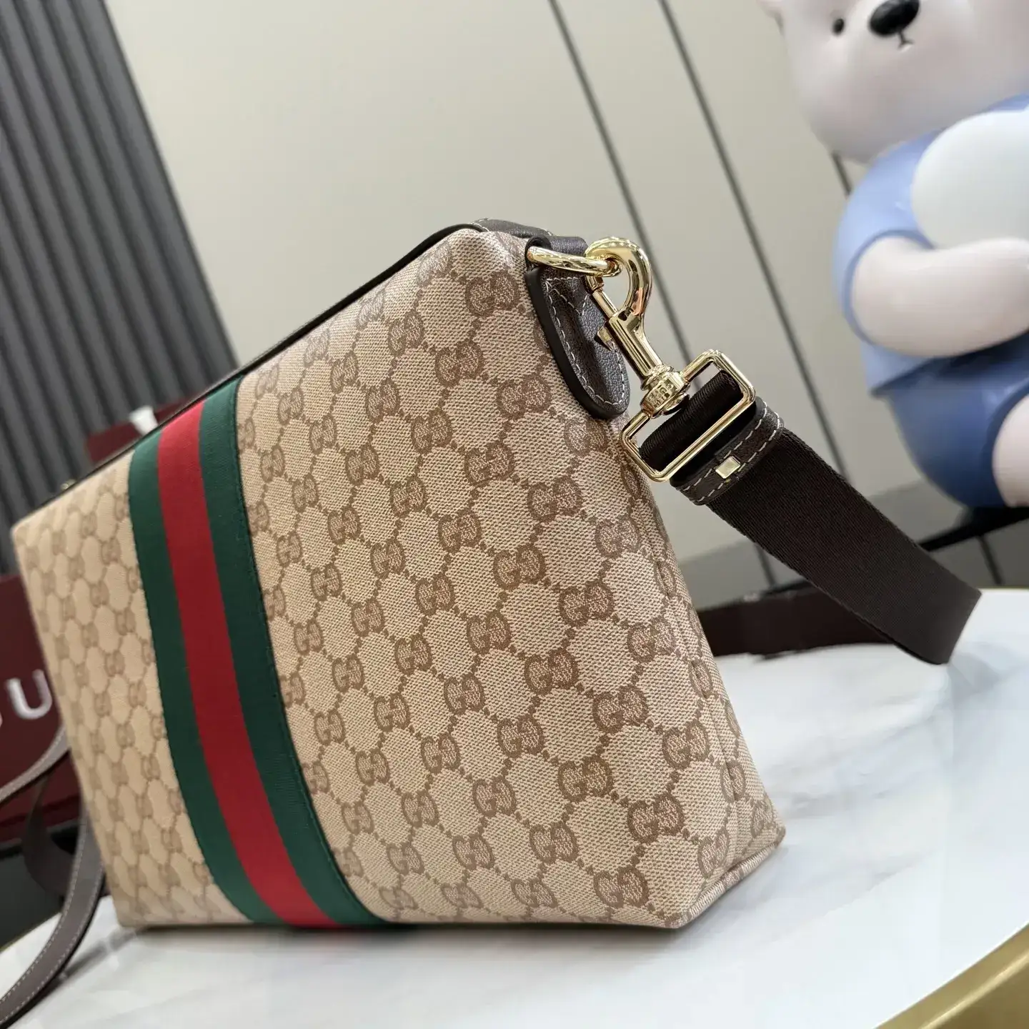 Gucci Beige Generation Canvas and Leather Crossbody Bag product photo from LabelPicks