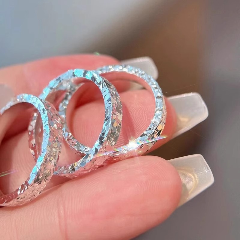 Ice Crush Ring for Women, 925 Sterling Silver, TikTok Trending, Simple Band Couple Rings, Closed Ring, 925 Sterling Silver, TikTok Trending, Simple Band Couple Rings, Closed Ring