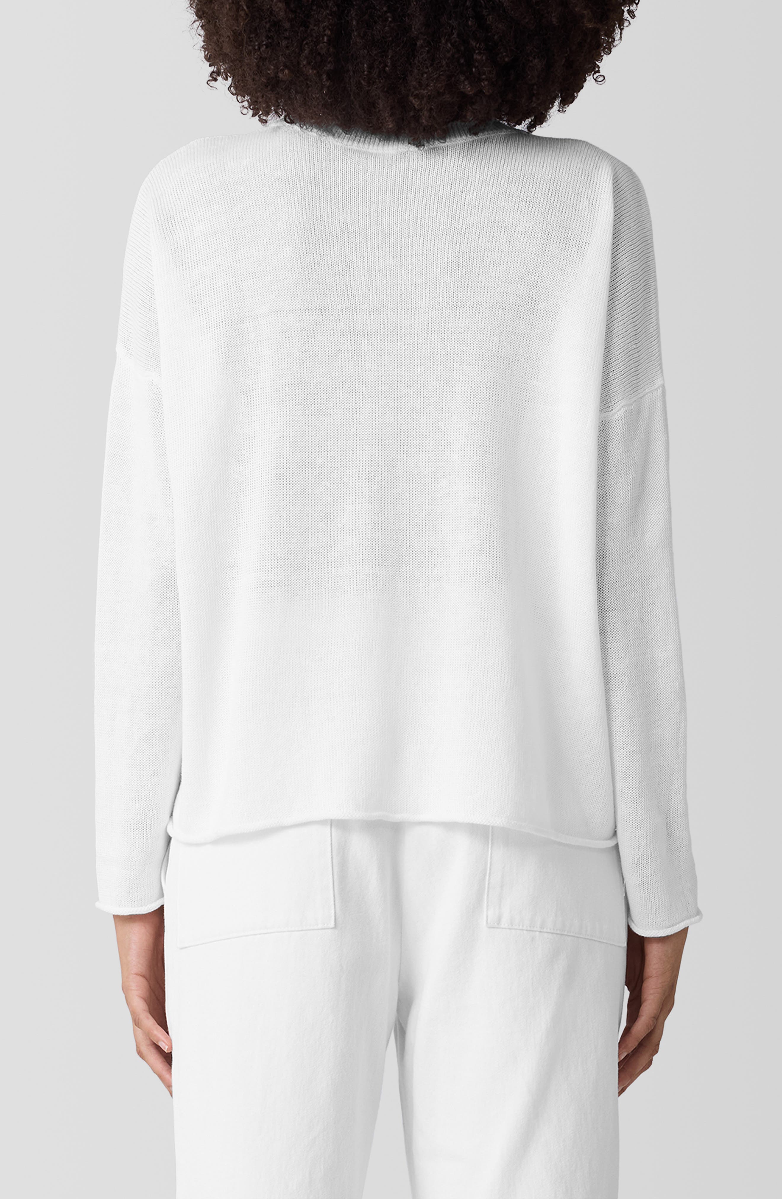 Eileen Fisher Crewneck Organic Linen & Organic Cotton Sweater