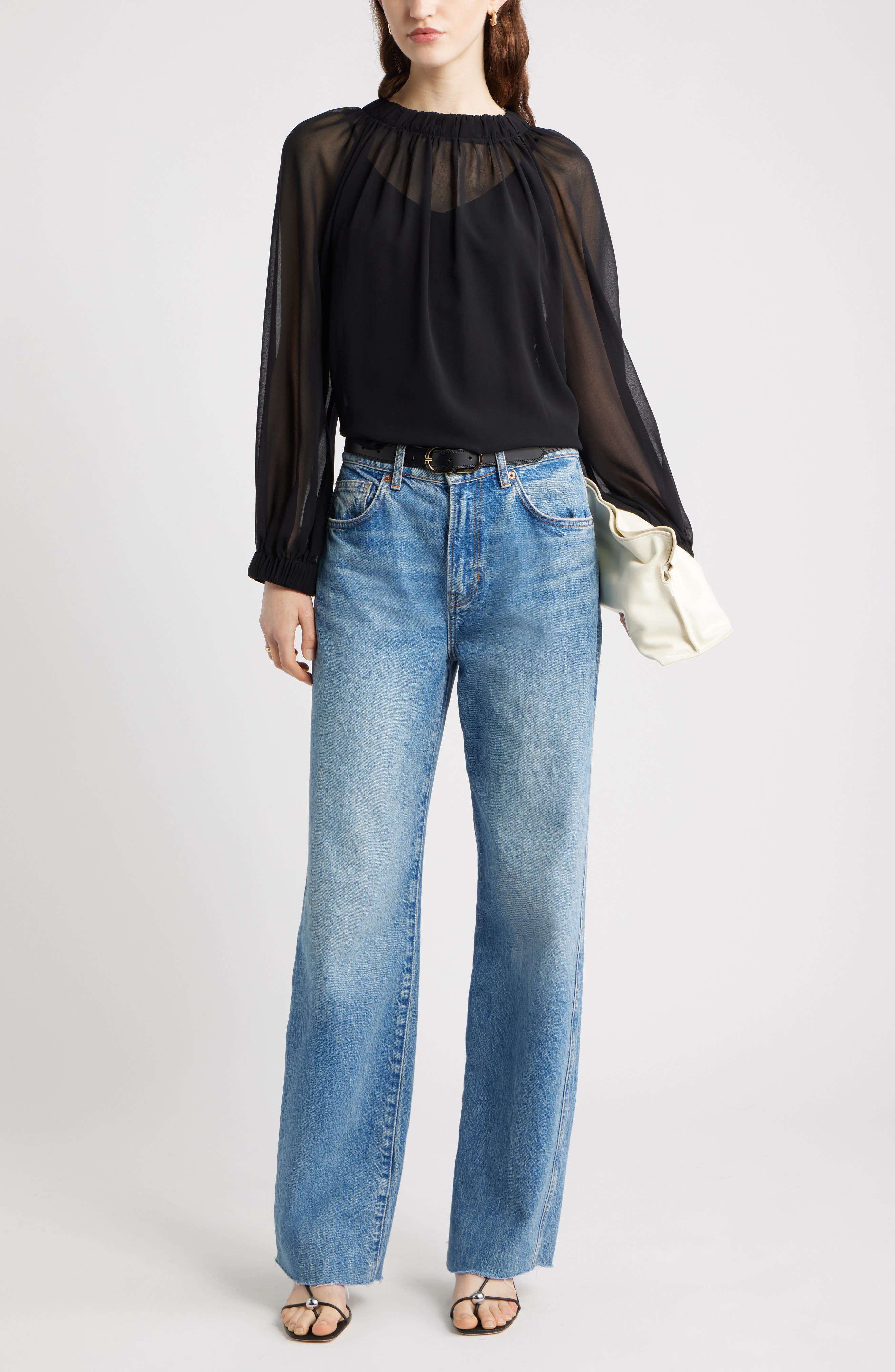Nordstrom Flowy Chiffon Top