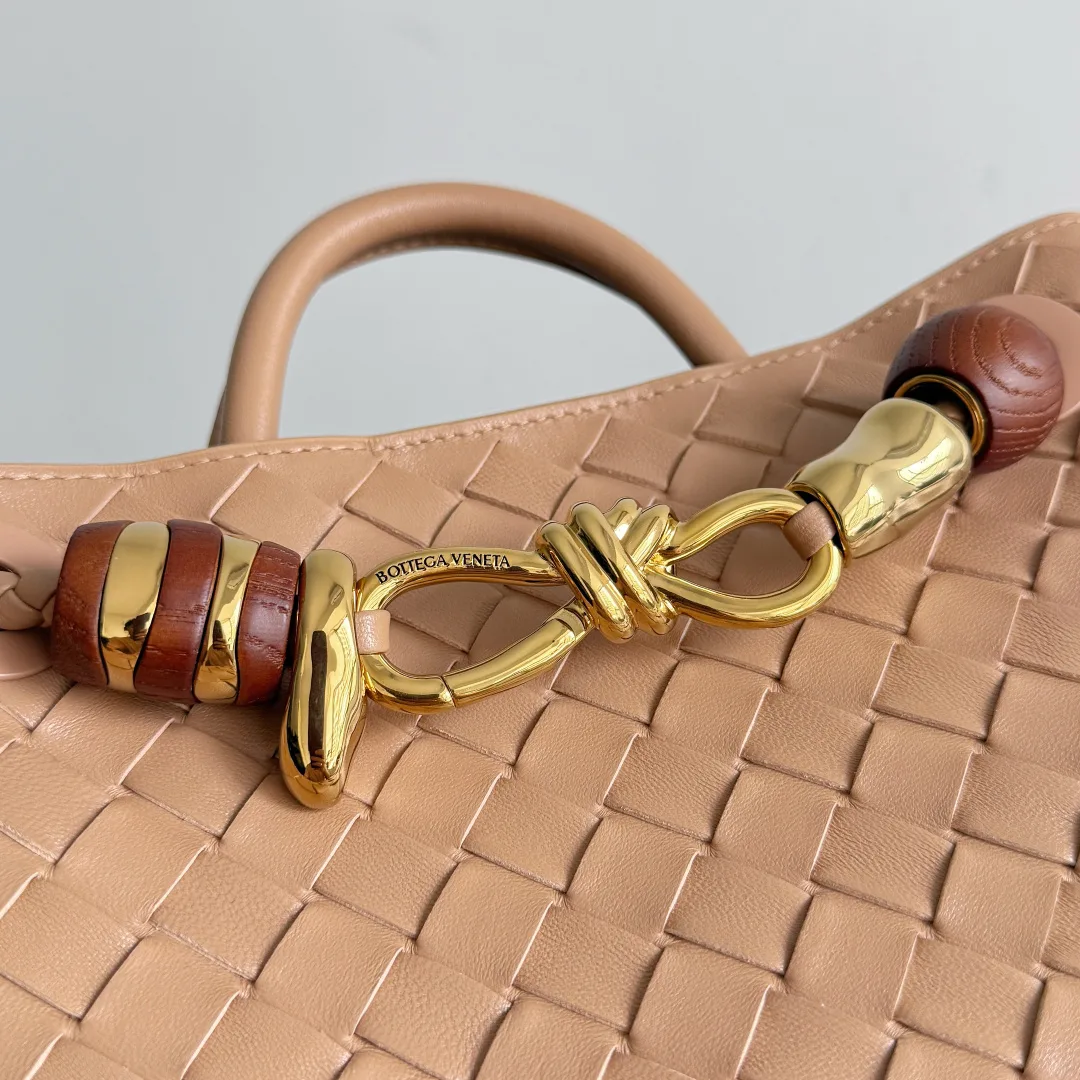 Bottega Veneta Andiamo Brown Intrecciato Woven Leather Top Handle Bag product photo from LabelPicks