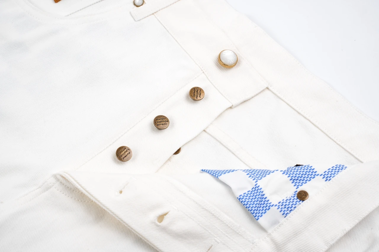 Louis Vuitton Off White Back Pocket Stitch Monogram Denim Pants product photo from LabelPicks