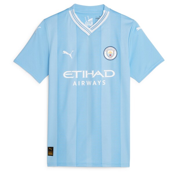 Erling Haaland Manchester City Puma Women's 2023/24 Home Replica Player Jersey - Sky Blue