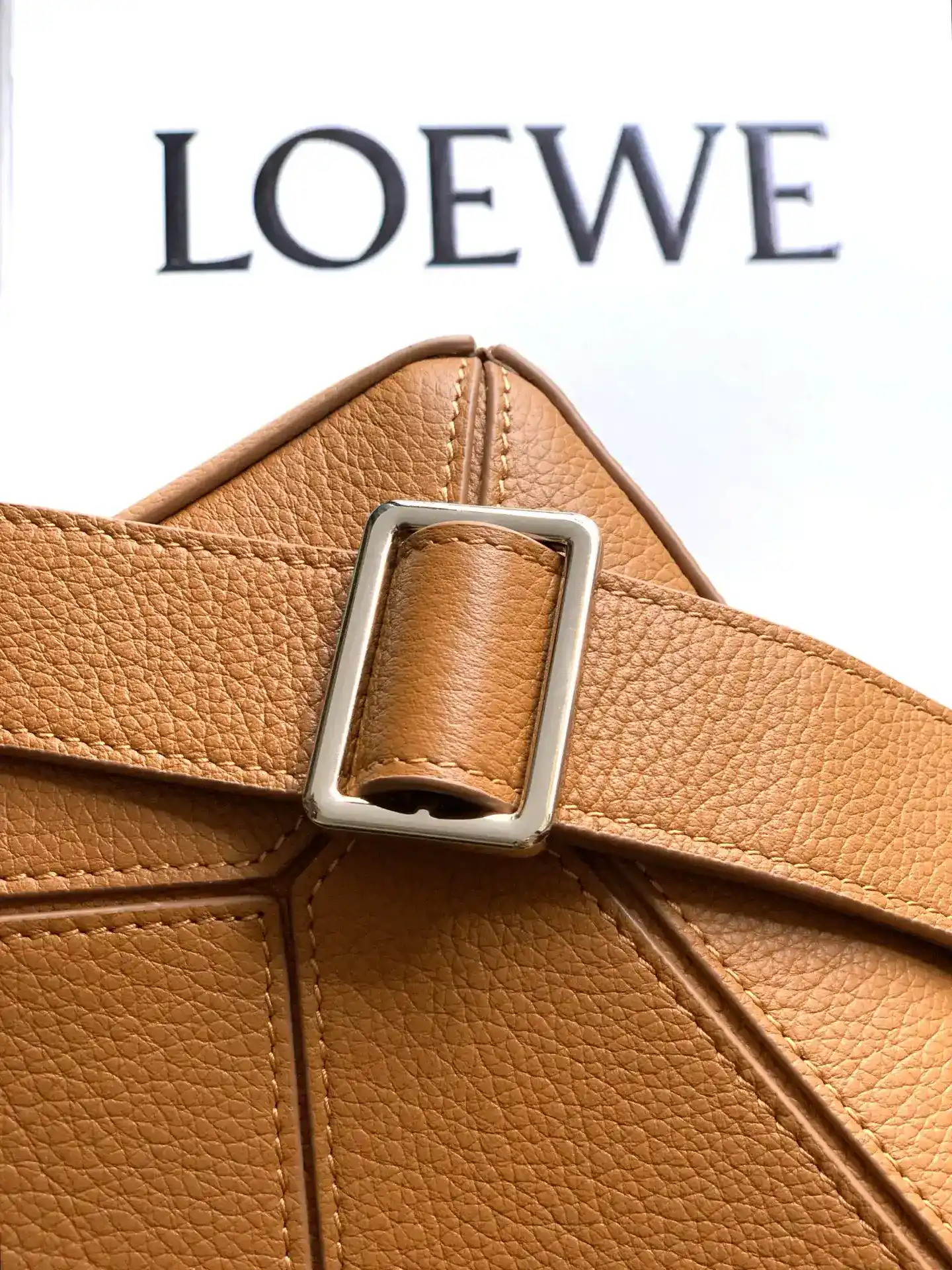 Loewe Puzzle Brown Calfskin Crossbody Bag product photo from LabelPicks