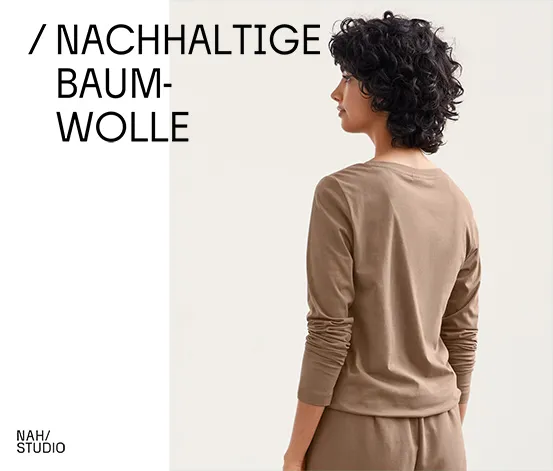 NAH/STUDIO Longsleeve | nachhaltige Baumwolle, hazelnut