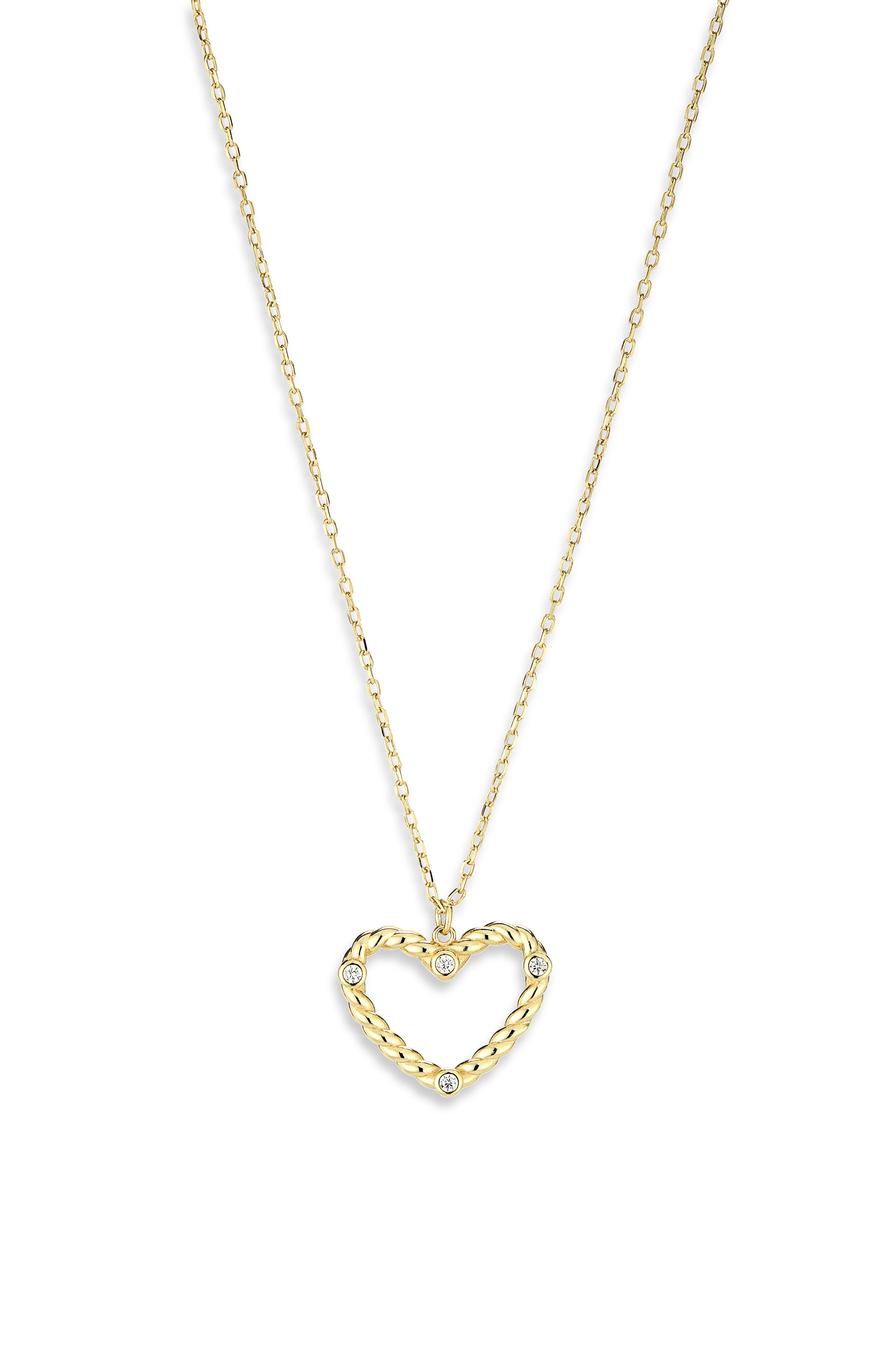 ARGENTO VIVO Twisted Open Heart Pendant Necklace