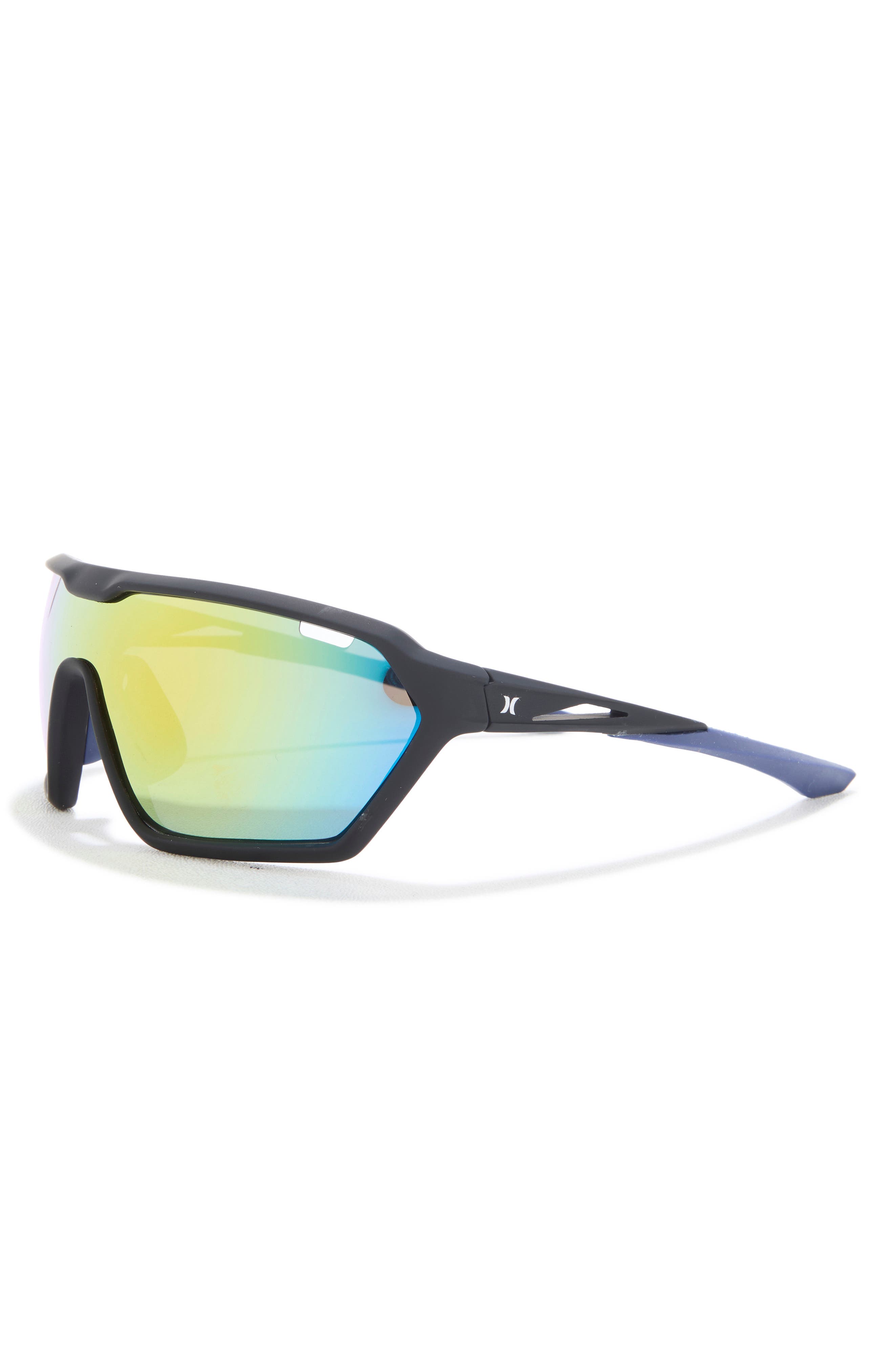Hurley 51mm Polarized Angular Shield Sunglasses