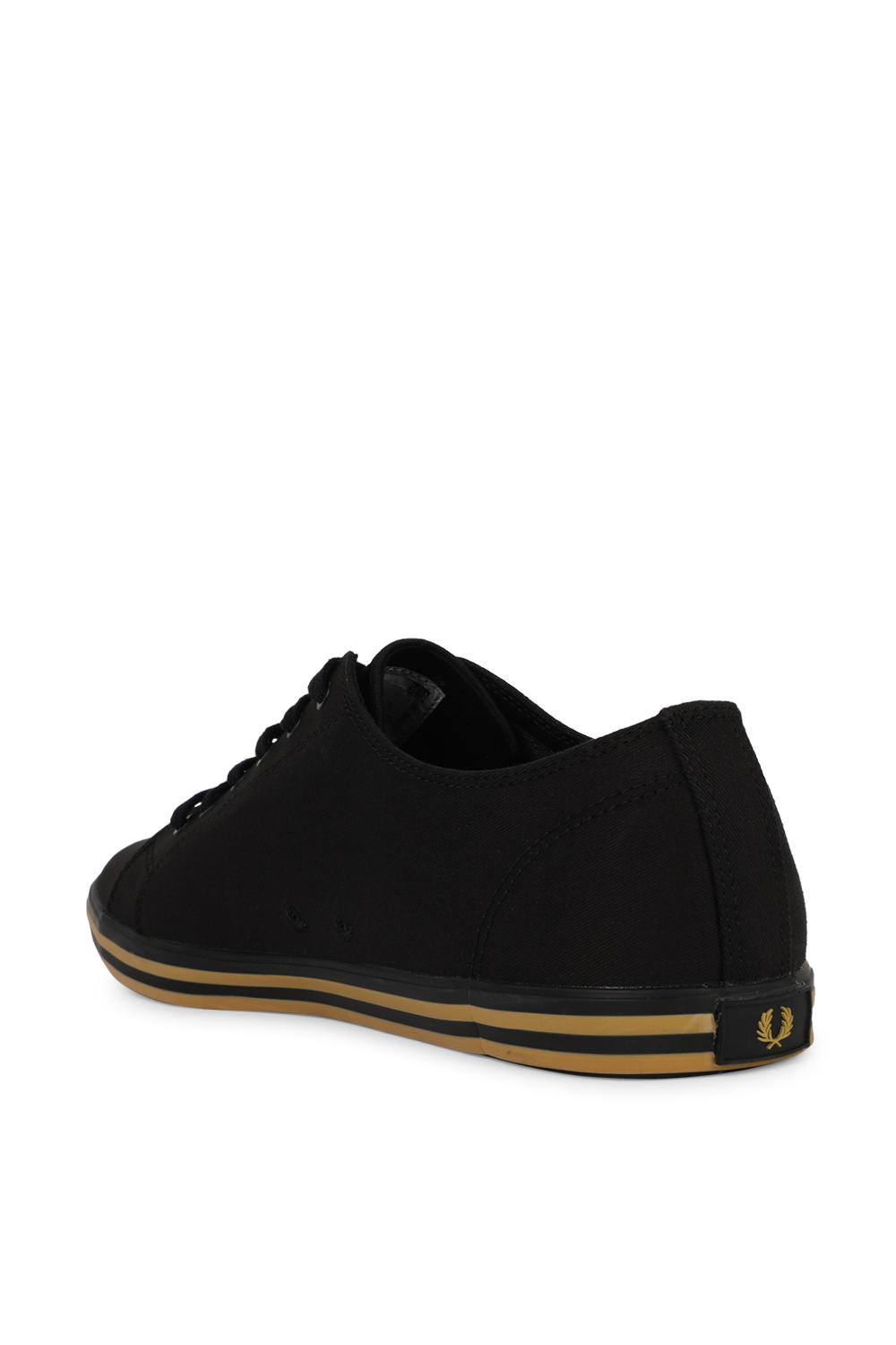 FRED PERRY נעלי סניקרס מזמש עם לוגו רקום