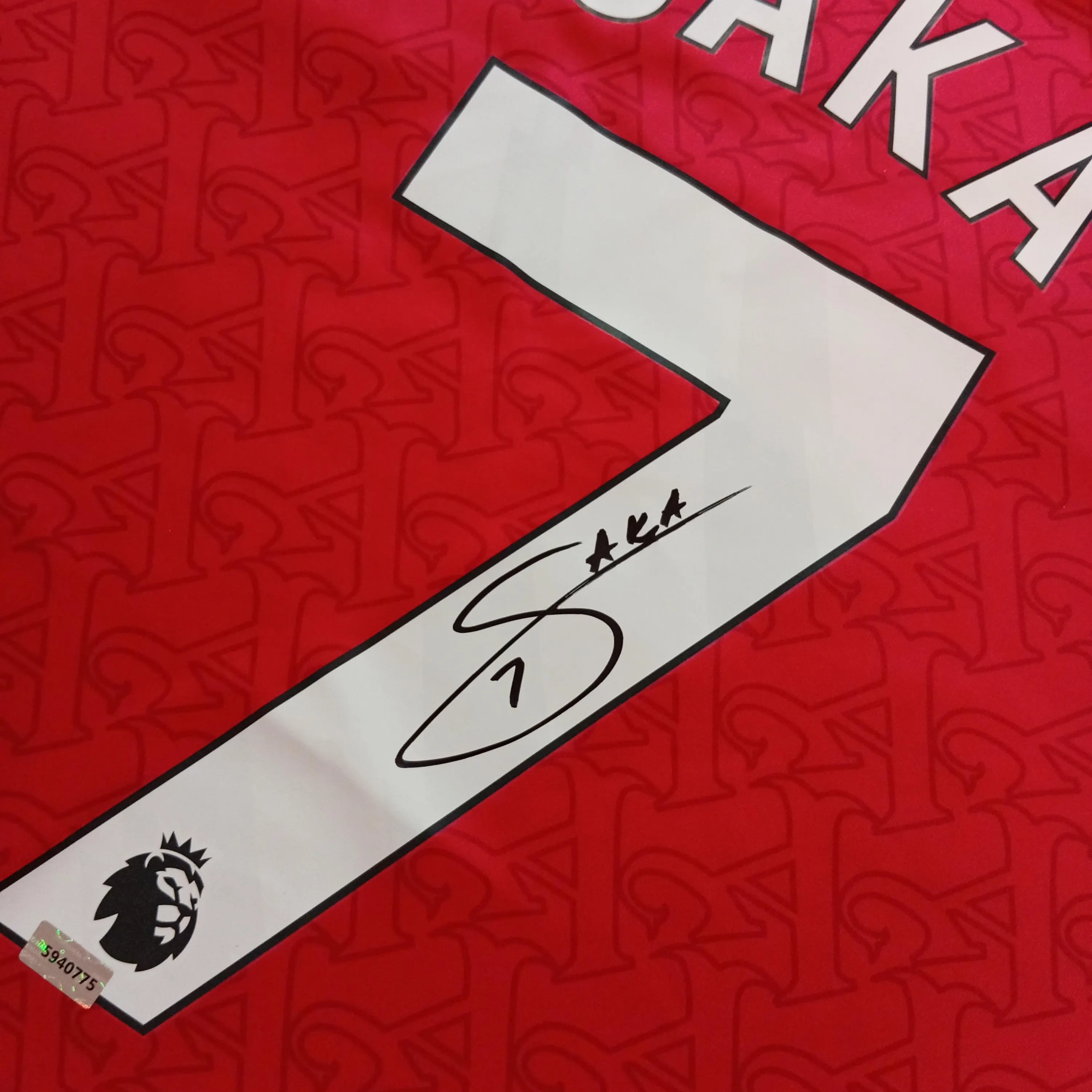 SAKA Signed Autographed Arsenal FC #7 Soccer Jersey With COA