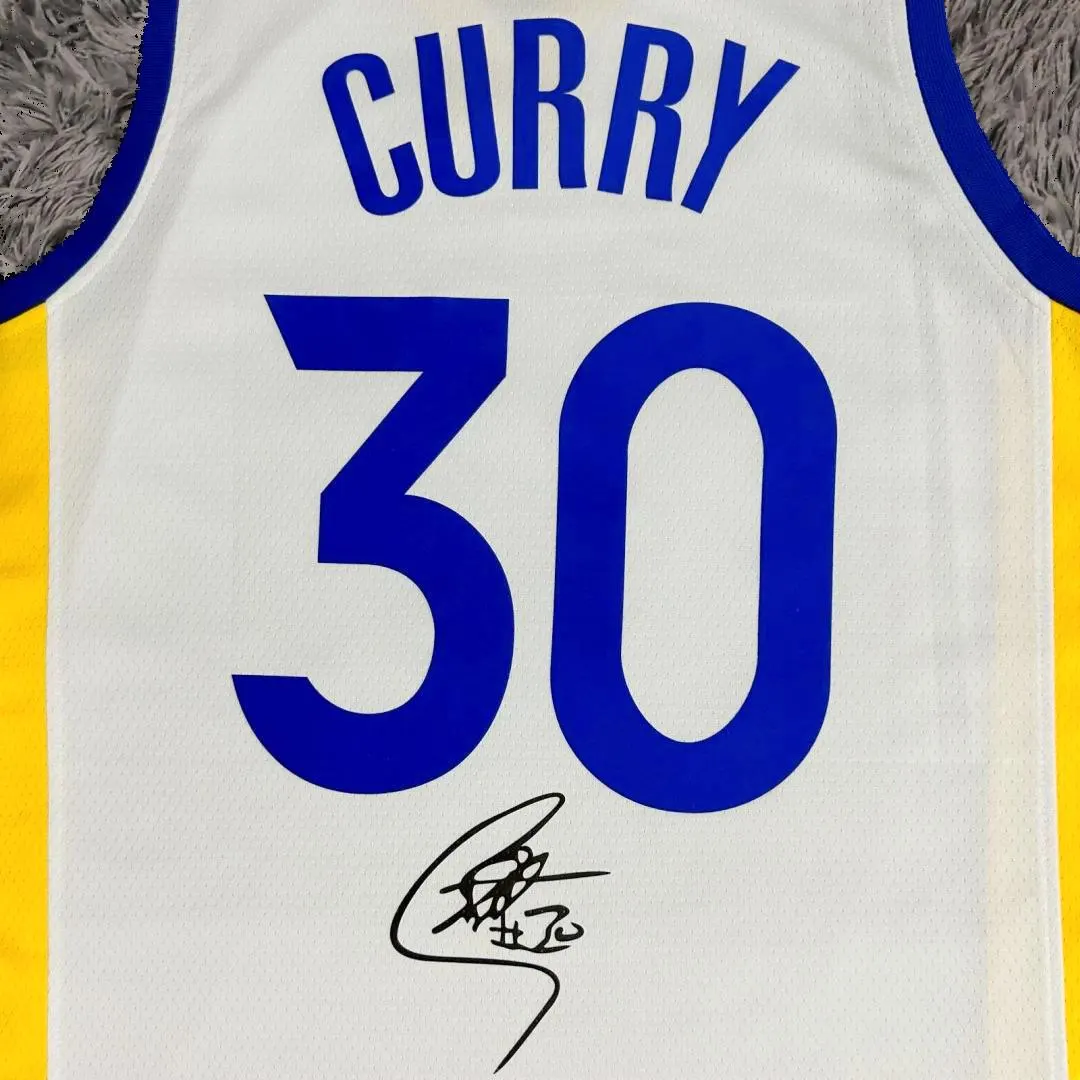 Stephen Curry SIGNED Signature Golden State Warriors White Home Shirt/Jersey - COA