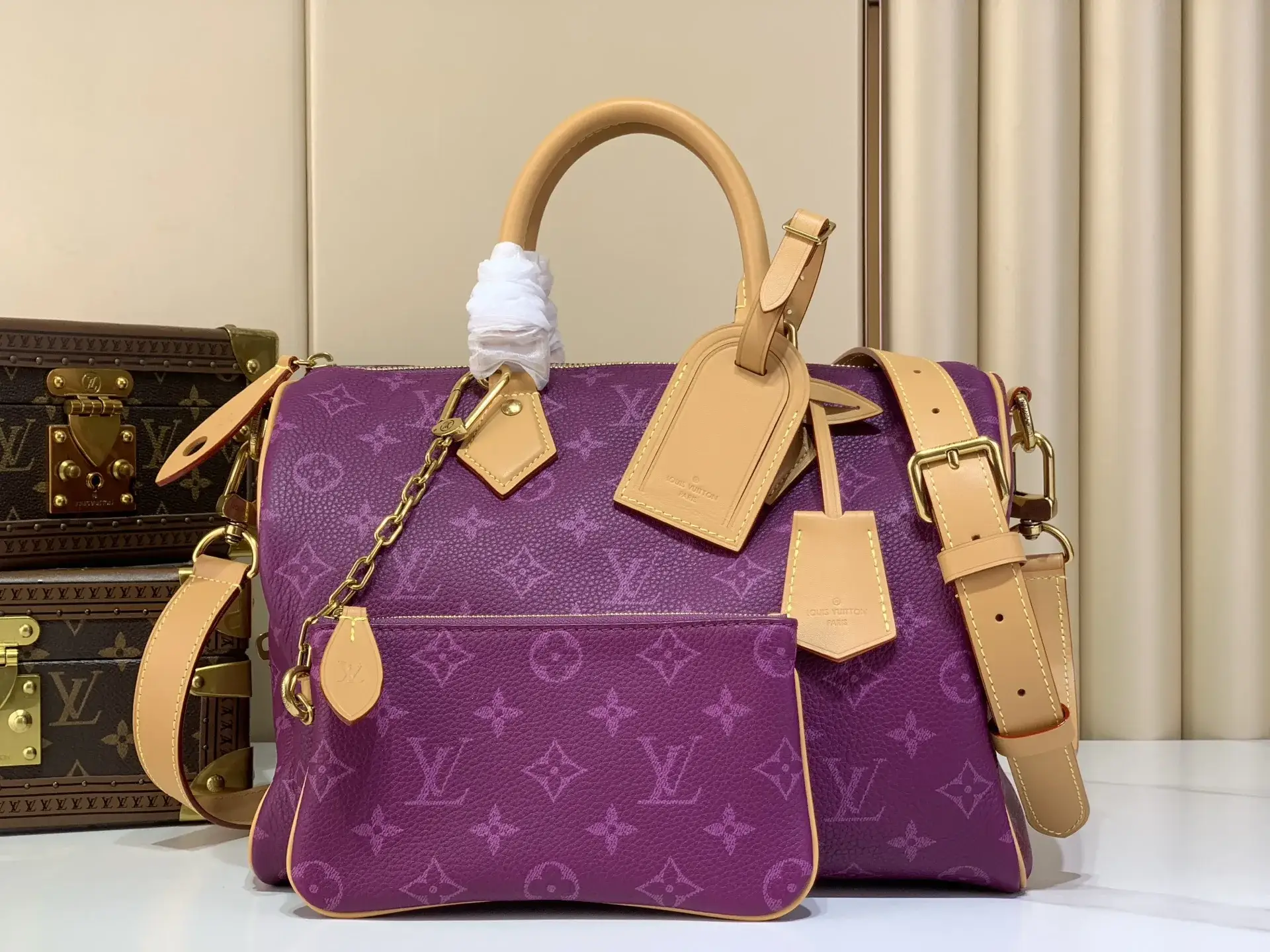 Louis Vuitton Blue Speedy Calfskin Top Handle Bag product photo from LabelPicks