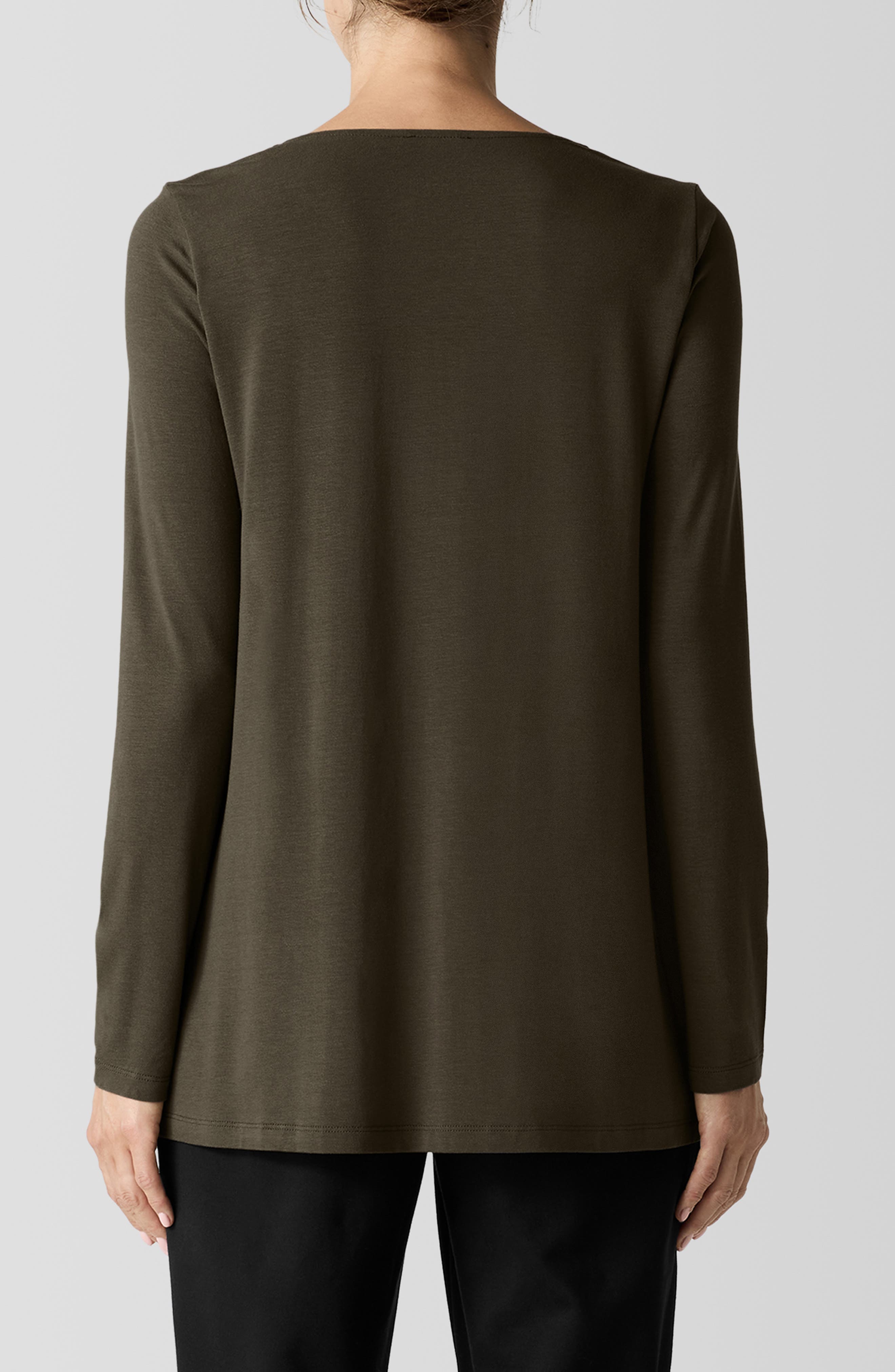 Eileen Fisher Long Sleeve V-Neck Tunic Top