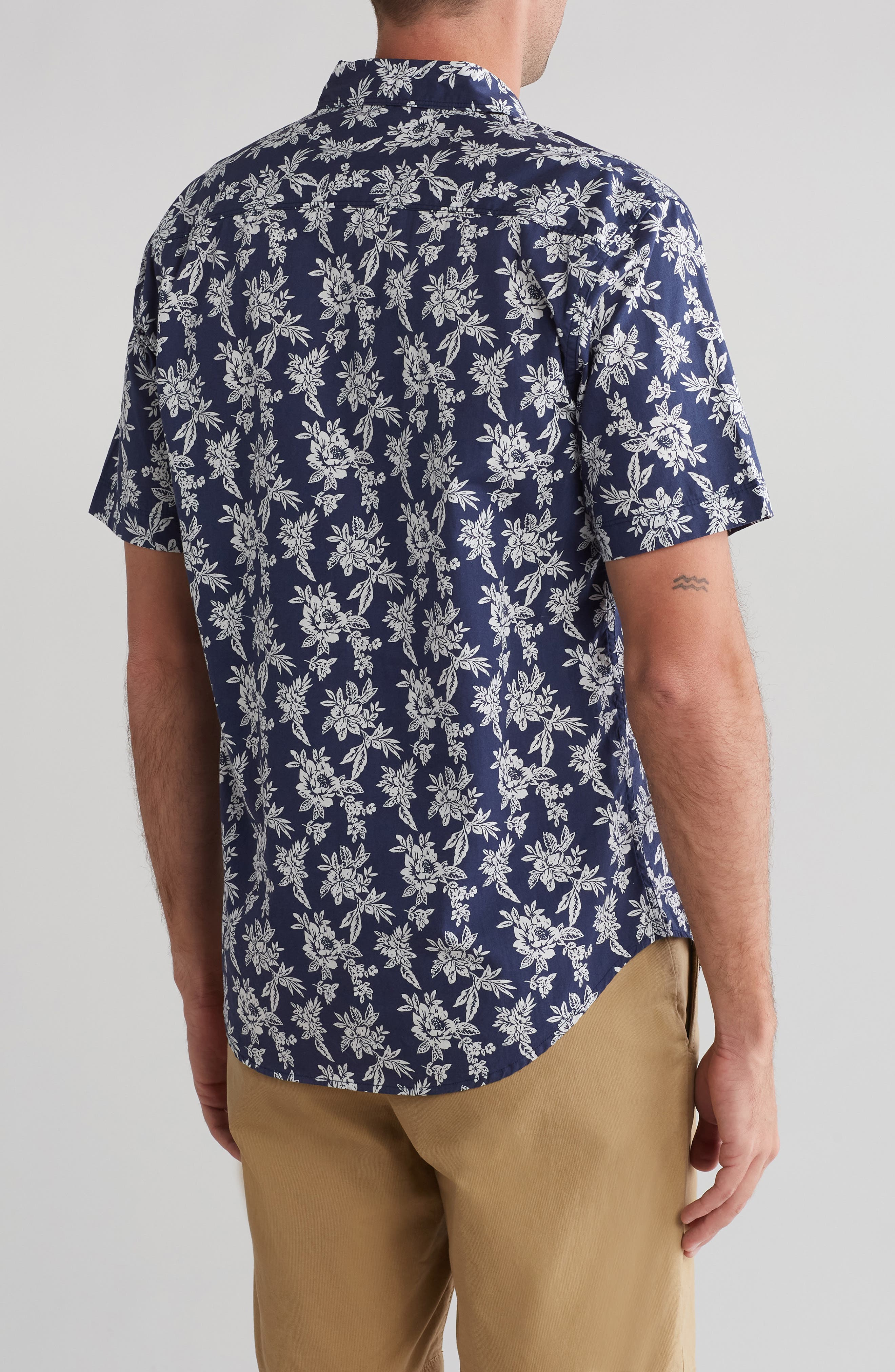 Coastaoro Ashton Floral Cotton Short Sleeve Button-Up Shirt