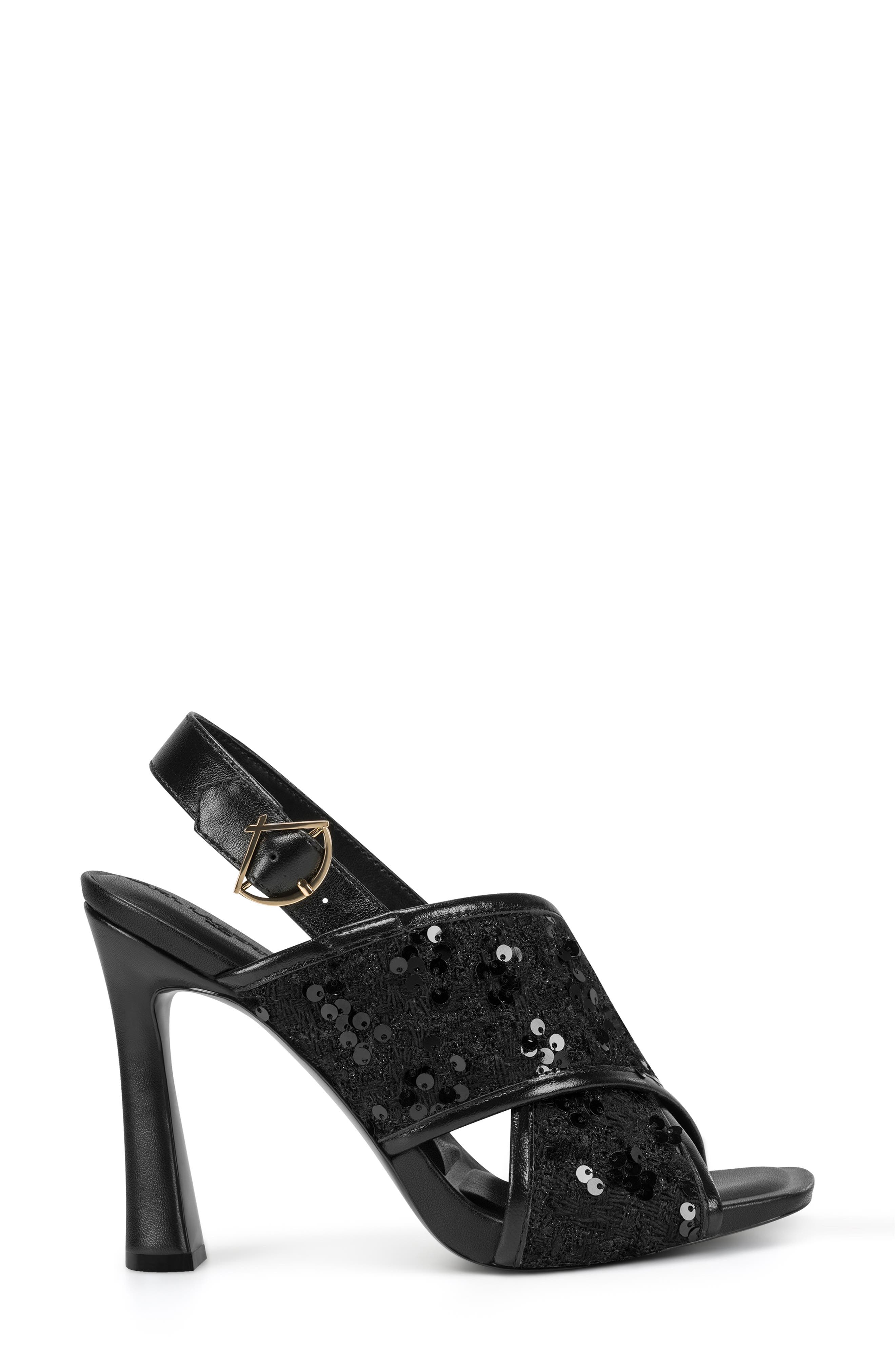 KARL LAGERFELD PARIS Colbie Sequin X-Band Sandal