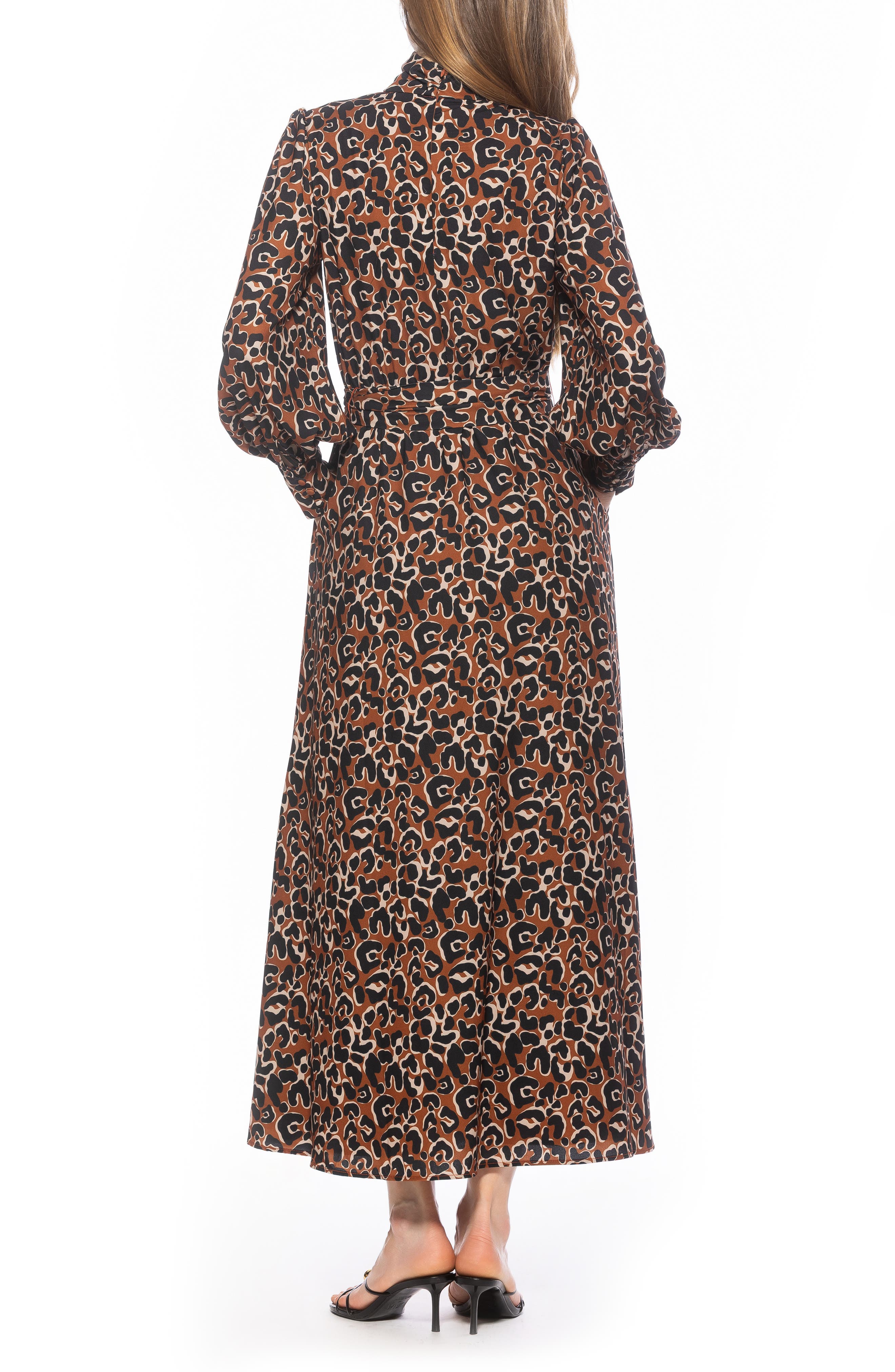 Alexia Admor Saliah Mockneck Blouson Sleeve Dress