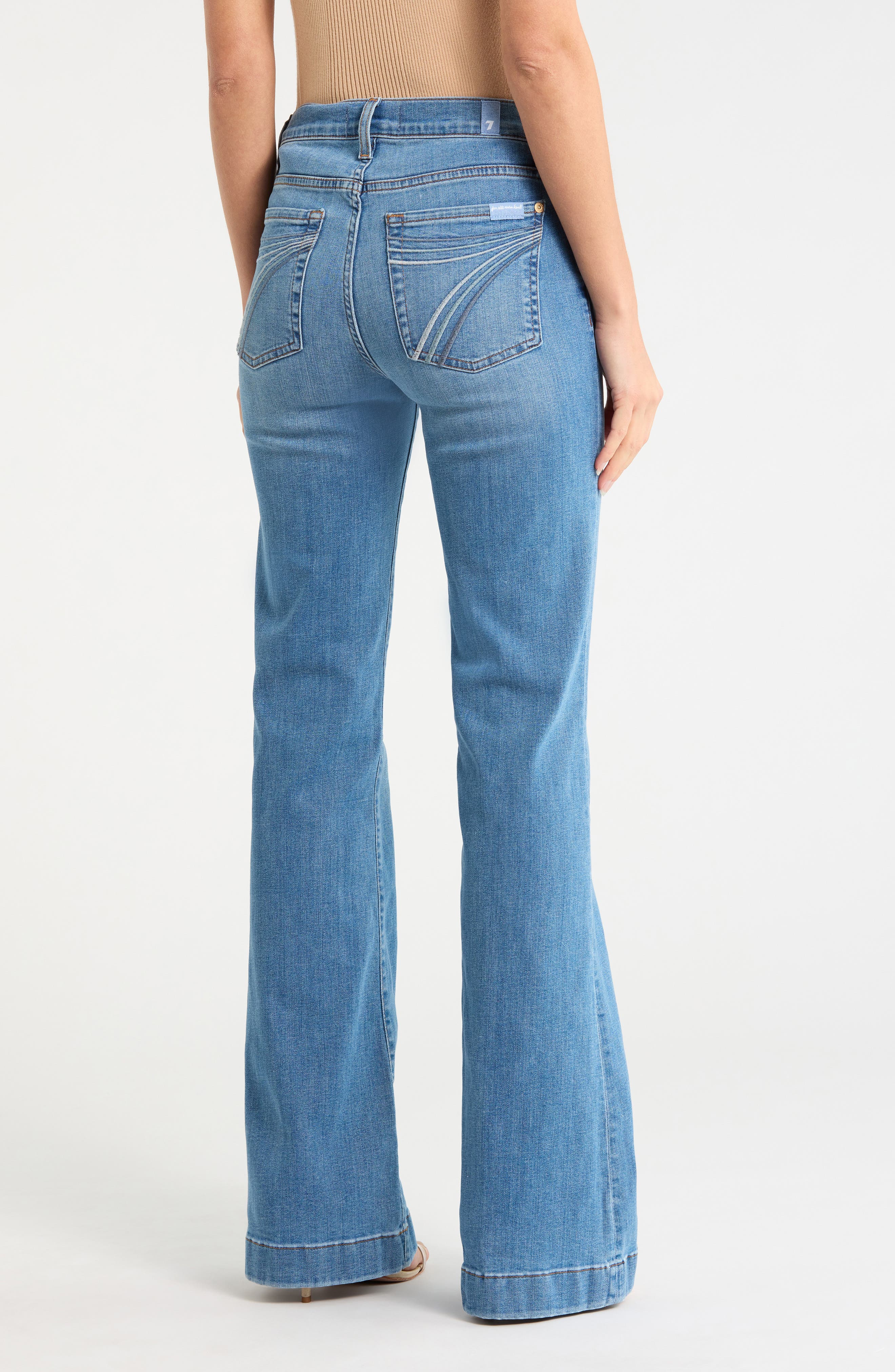 7 For All Mankind Dojo Mid Rise Flare Jeans