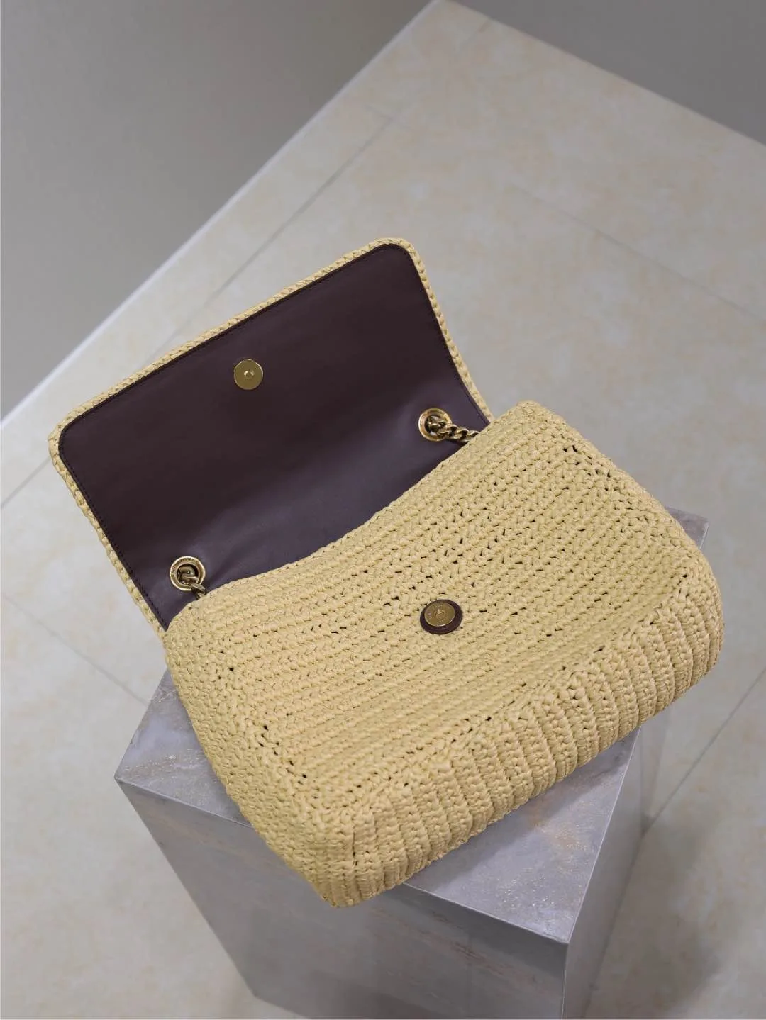 Saint Laurent Niki Straw Woven Shoulder Bag product photo from LabelPicks