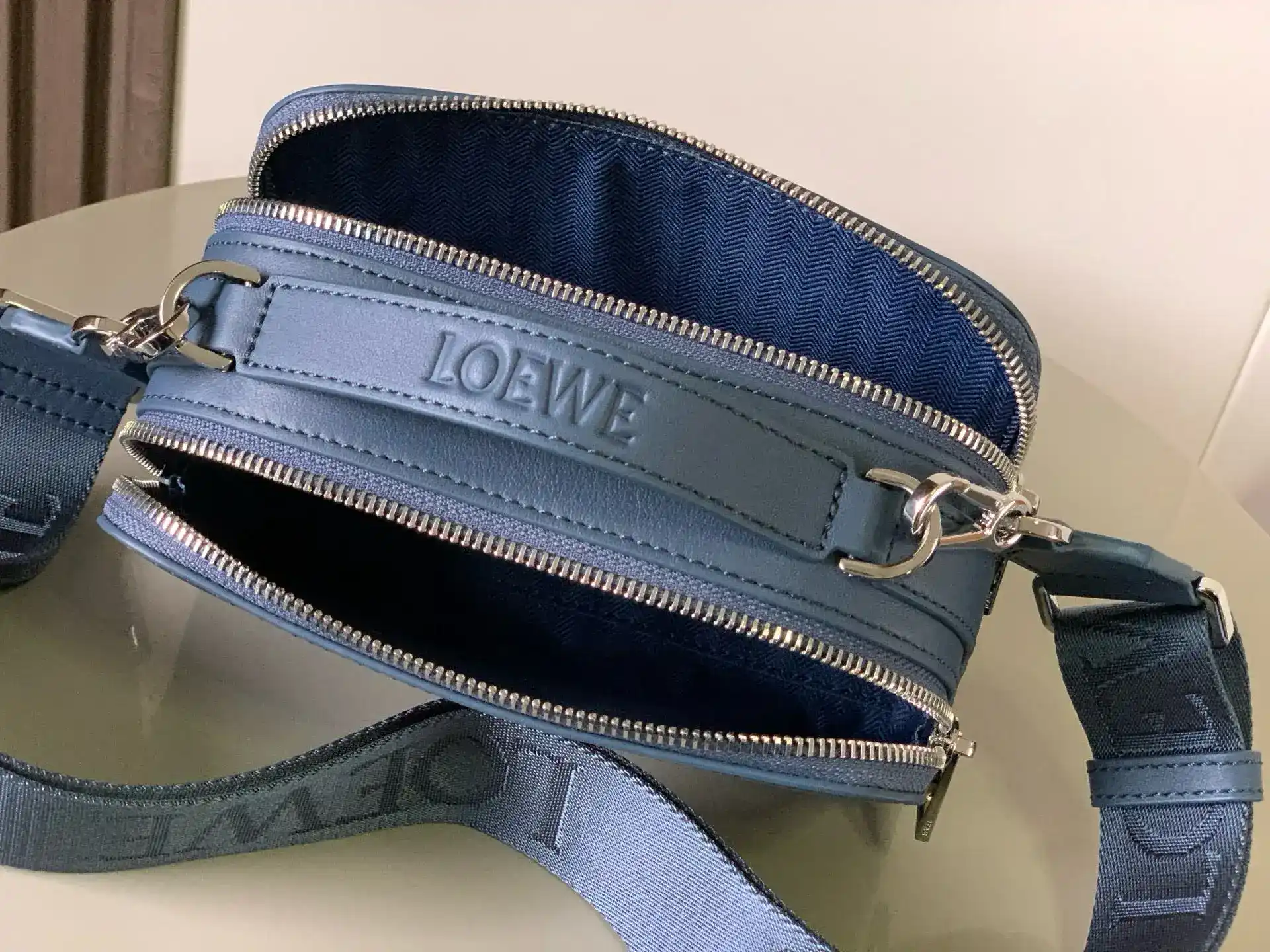 Loewe Blue Calfskin Crossbody Bag product photo from LabelPicks