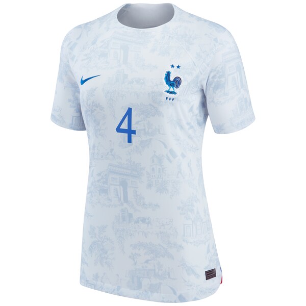 Raphael Varane France National Team Nike Women's 2022/23 Away Breathe Stadium Replica Jersey - White