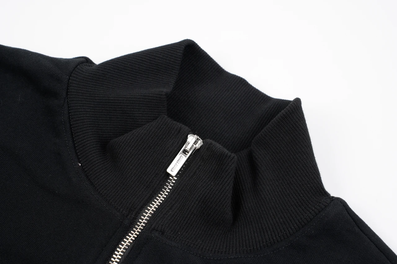 Miu Miu Black Logo Half Zip Fleece Sweatshirt product photo from LabelPicks