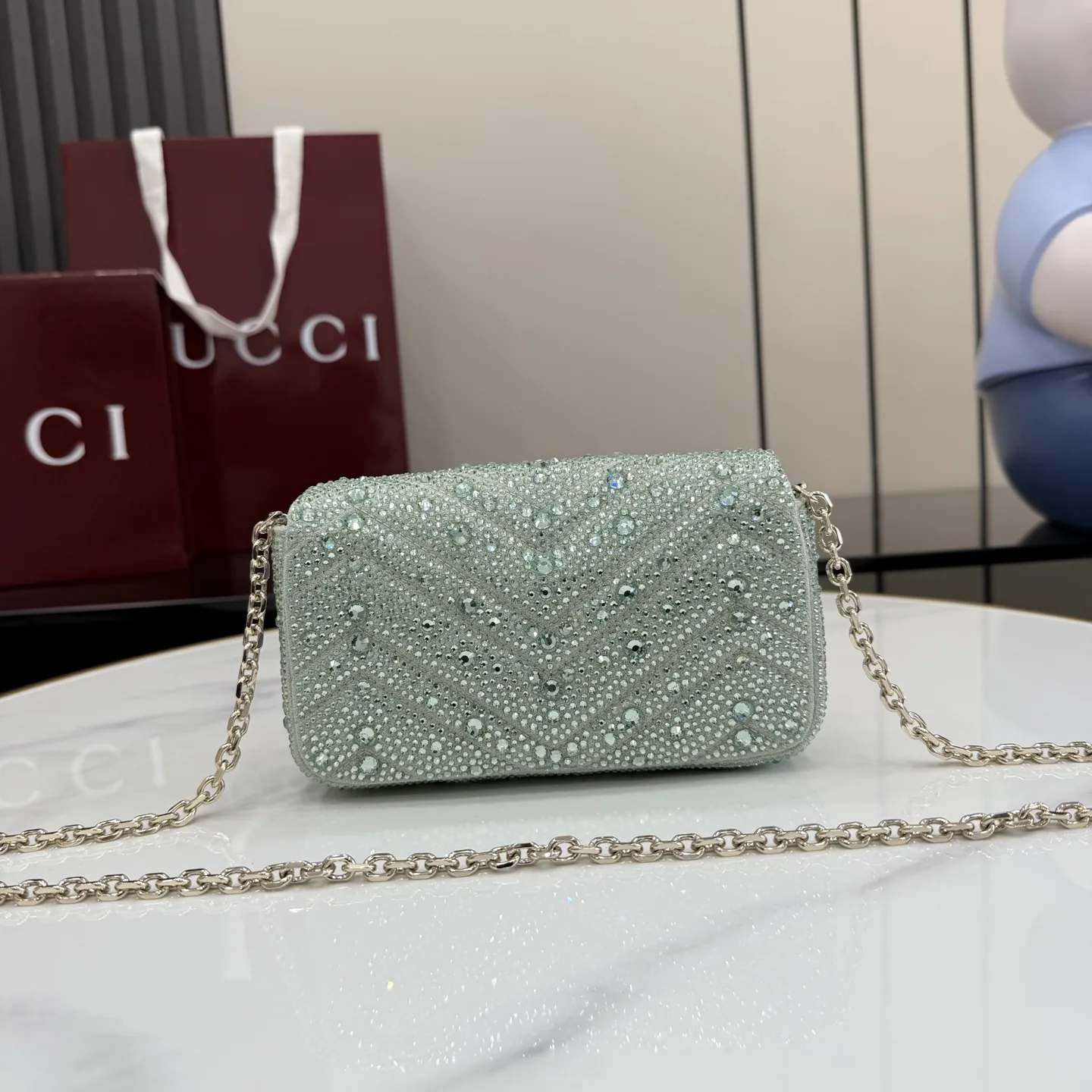 Gucci Green Marmont GG Supreme Canvas Crossbody Bag product photo from LabelPicks