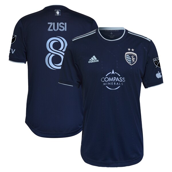 Graham Zusi Sporting Kansas City adidas 2024 State Line 3.0 Authentic Player Jersey - Blue