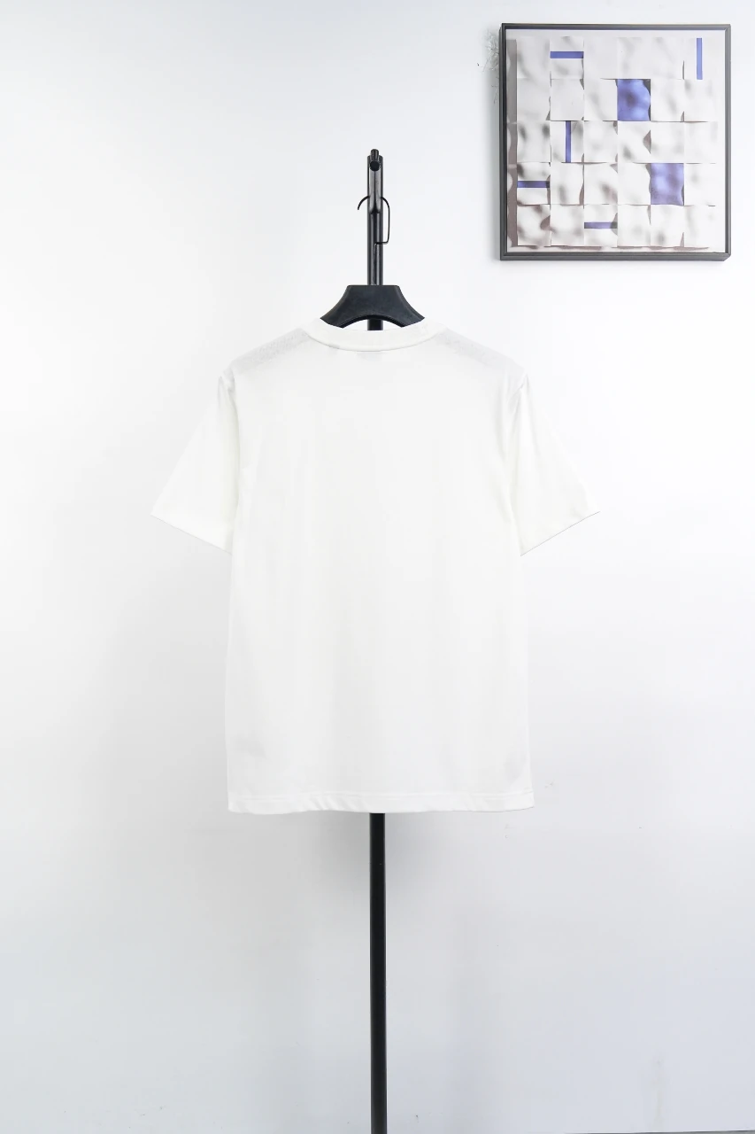 Burberry White Letter Print Cotton Crewneck T-Shirt product photo from LabelPicks