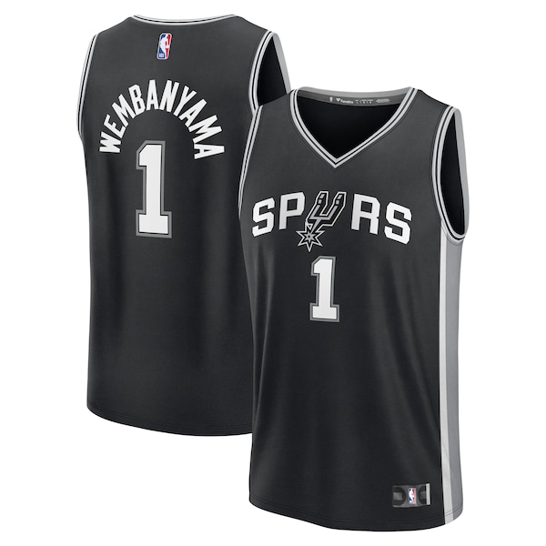 Victor Wembanyama San Antonio Spurs  Youth Fast Break Replica Player Jersey - Icon Edition - Black/White