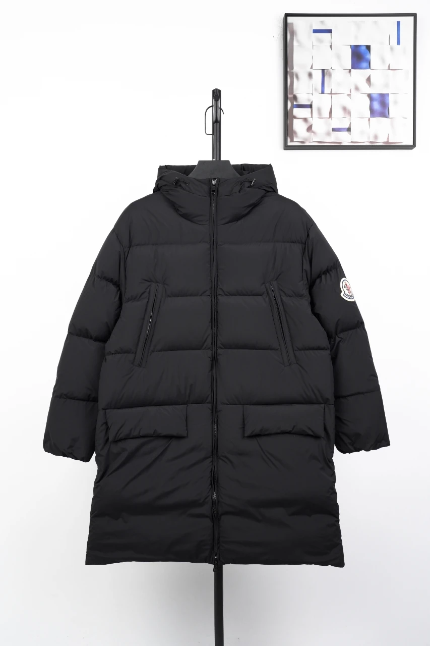 Moncler Black Bosona Longline Hooded Down Jacket product photo from LabelPicks