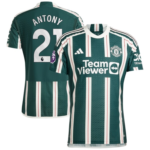 Antony Manchester United adidas 2023/24 Away Authentic Player Jersey - Green/Red