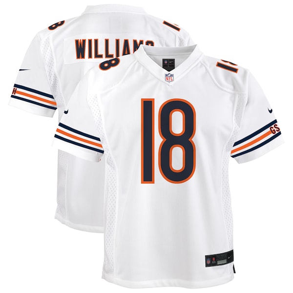 Caleb Williams Chicago Bears Nike Youth White Game Jersey - White/Navy