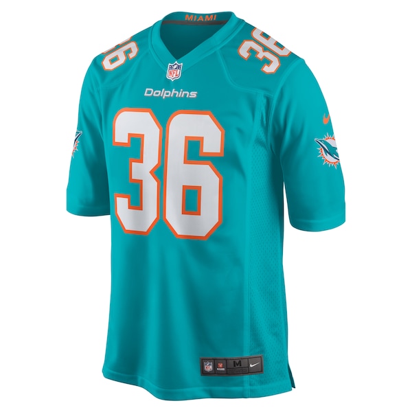Mark Milton Miami Dolphins Nike Game Jersey - Aqua