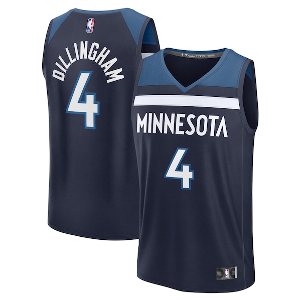 Rob Dillingham Minnesota Timberwolves  Fast Break Replica Jersey - Navy - Icon Edition