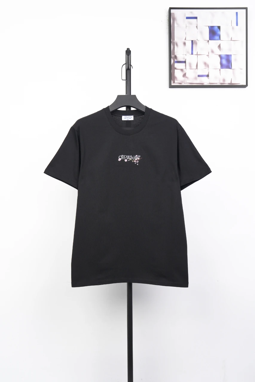 Off-White Black Pink Cherry Blossom Arrow T-Shirt product photo from LabelPicks
