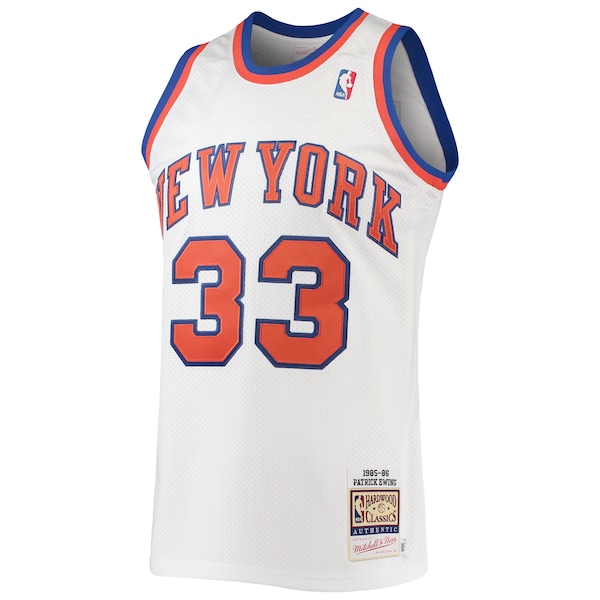 Patrick Ewing New York Knicks 1985/86 Hardwood Classics Authentic Jersey - White