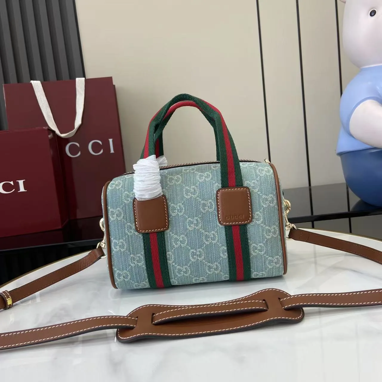 Gucci Canvas and Leather Top Handle Bag product photo from LabelPicks