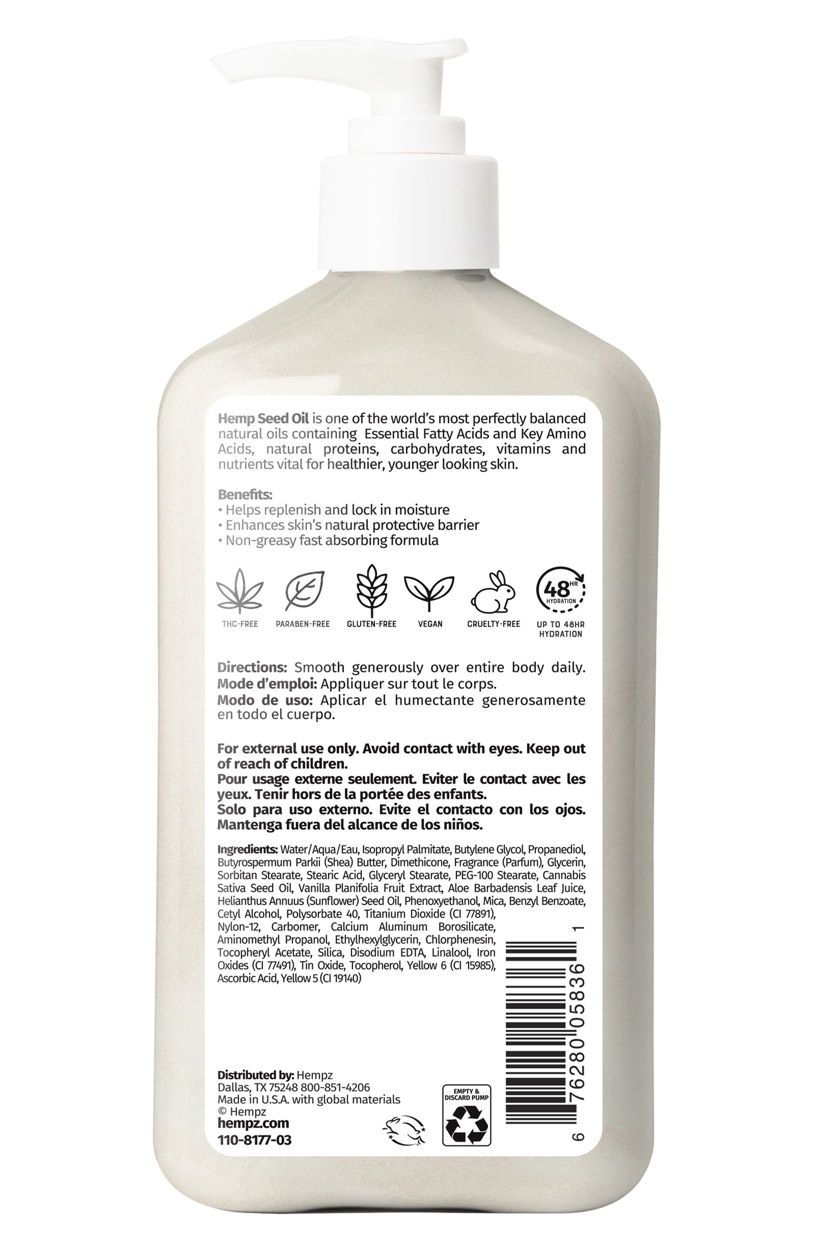 HEMPZ Spun Sugar & Vanilla Bean Body Moisturizer