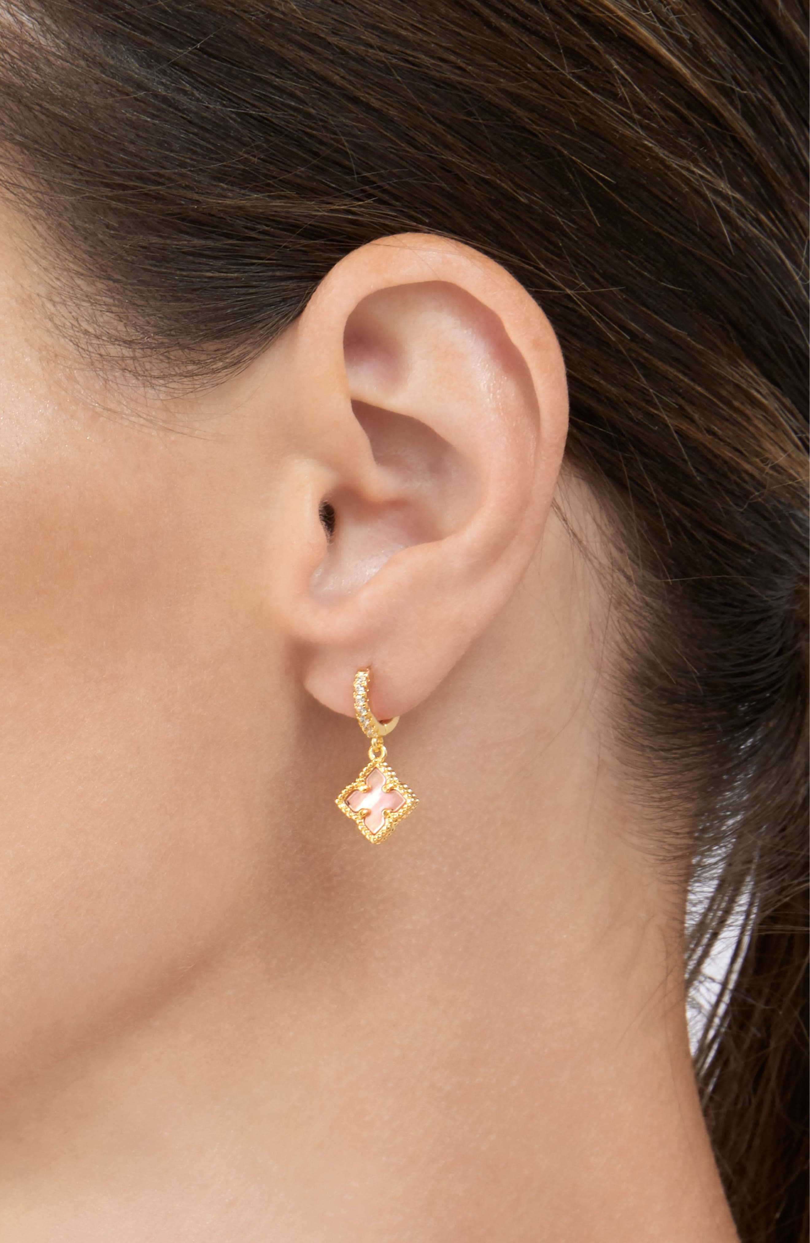 Adornia Set of 2 Clover of Hoop Earrings