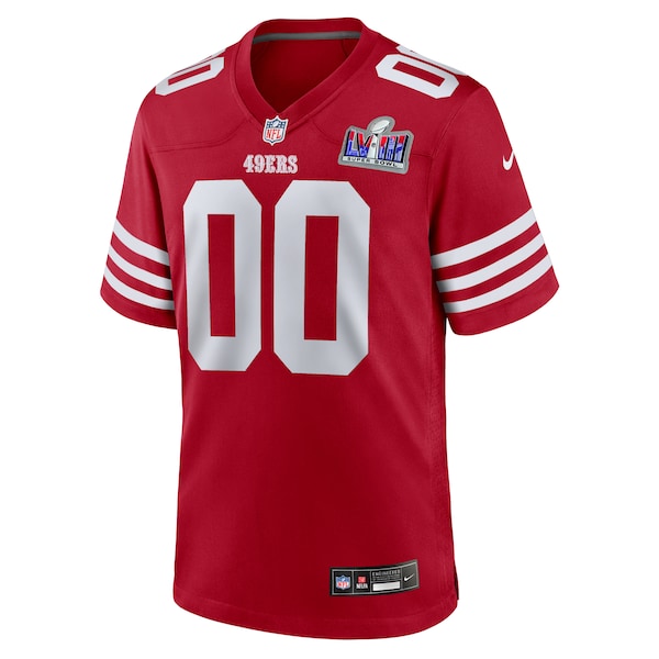 San Francisco 49ers Nike Super Bowl LVIII Patch Custom Game Jersey - Scarlet