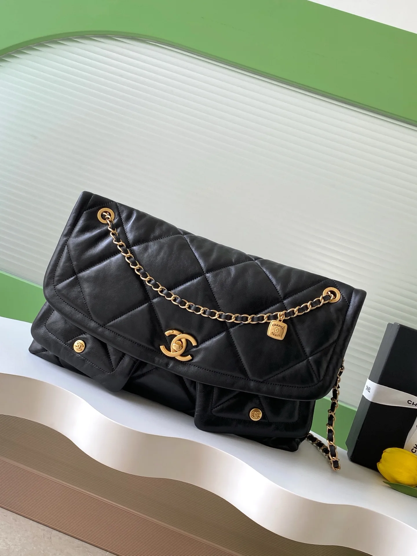 Chanel Gold Quilted Leather Shoulder Bag product photo from LabelPicks