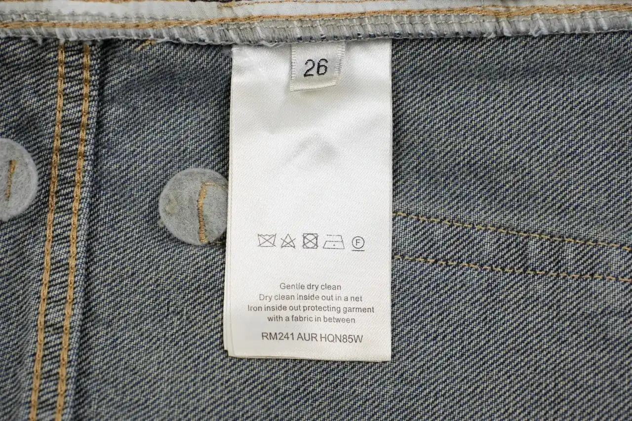 Louis Vuitton Blue Logo Patch High Waist Straight Jeans product photo from LabelPicks