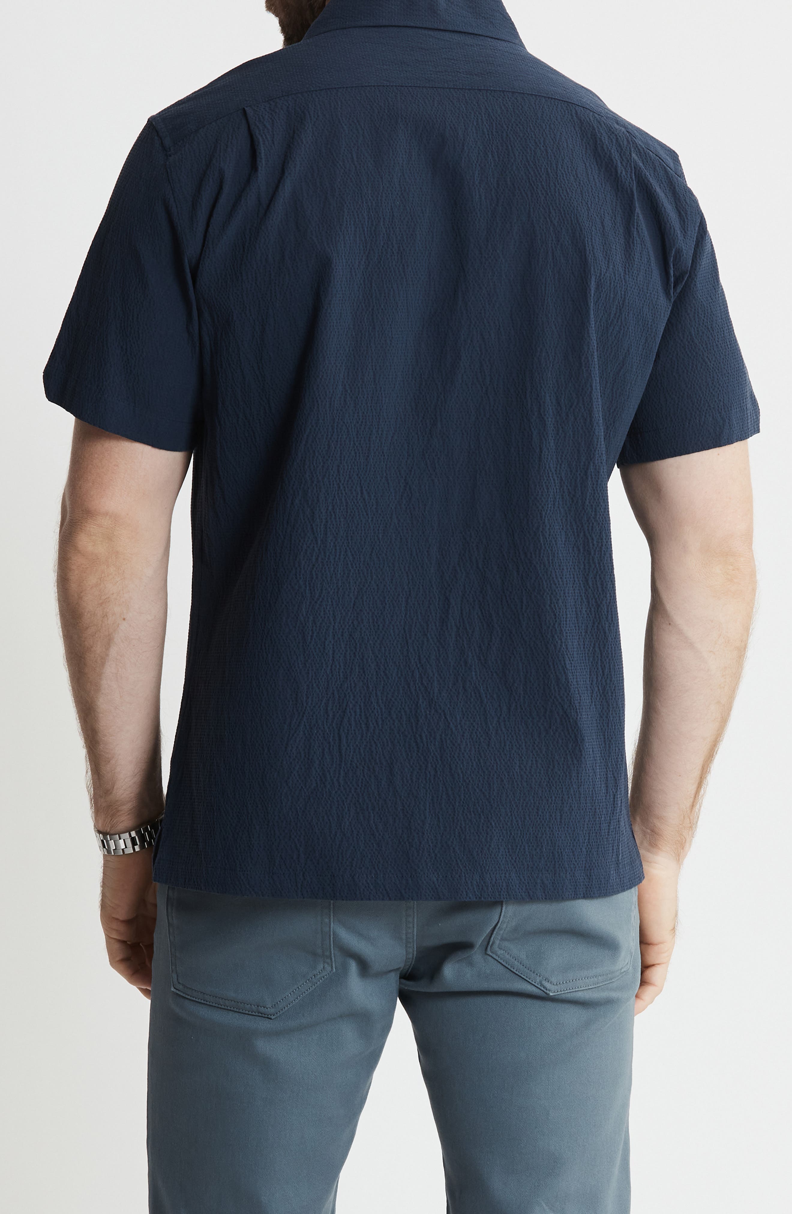 JACHS Suffolk Seersucker Camp Shirt