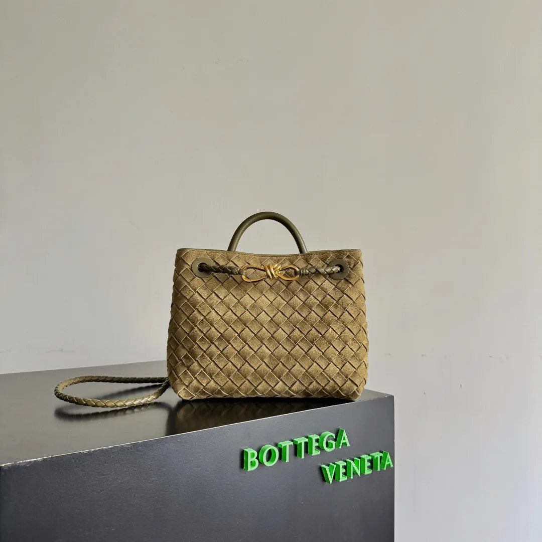 Bottega Veneta Andiamo White Intrecciato Woven Leather Top Handle Bag product photo from LabelPicks