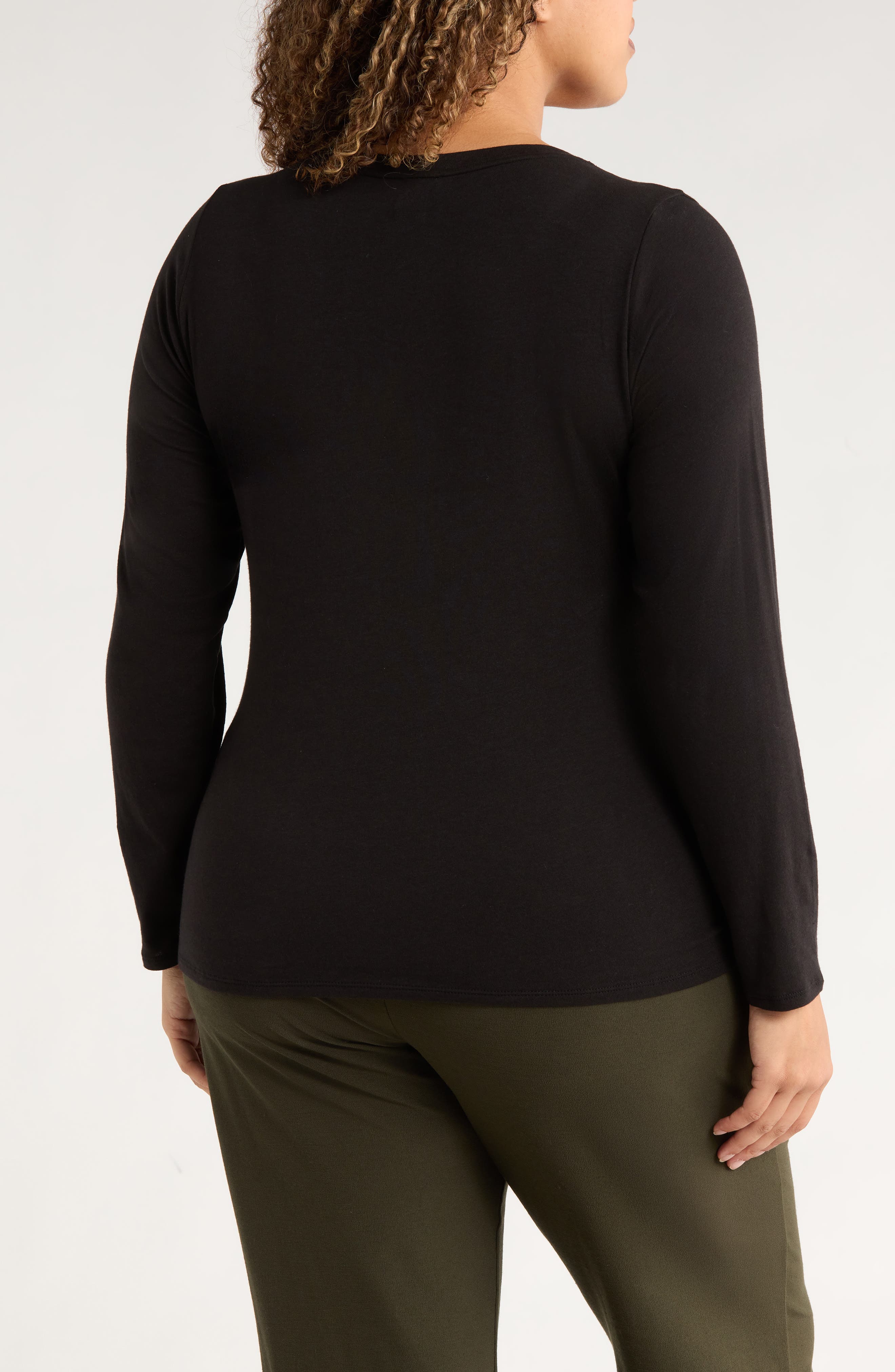 Eileen Fisher V-Neck Long Sleeve T-Shirt