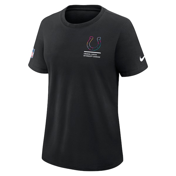 Indianapolis Colts Nike Women's 2025 NFL Crucial Catch Tri-Blend Dri-FIT T-Shirt - Black