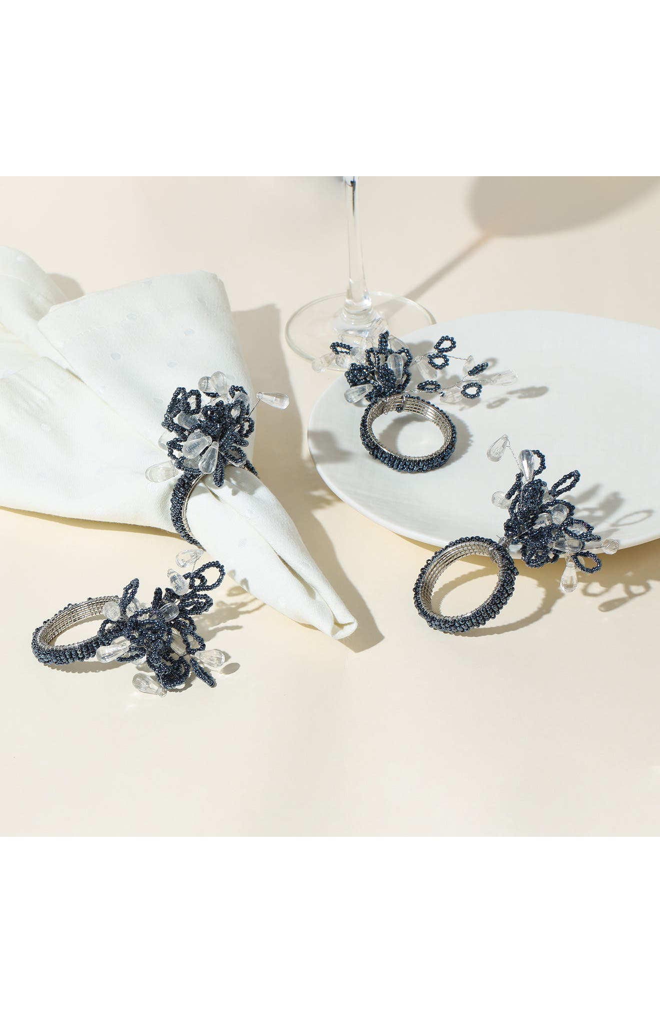 Tiramisu Celestial Frost Set of 4 Napkin Rings
