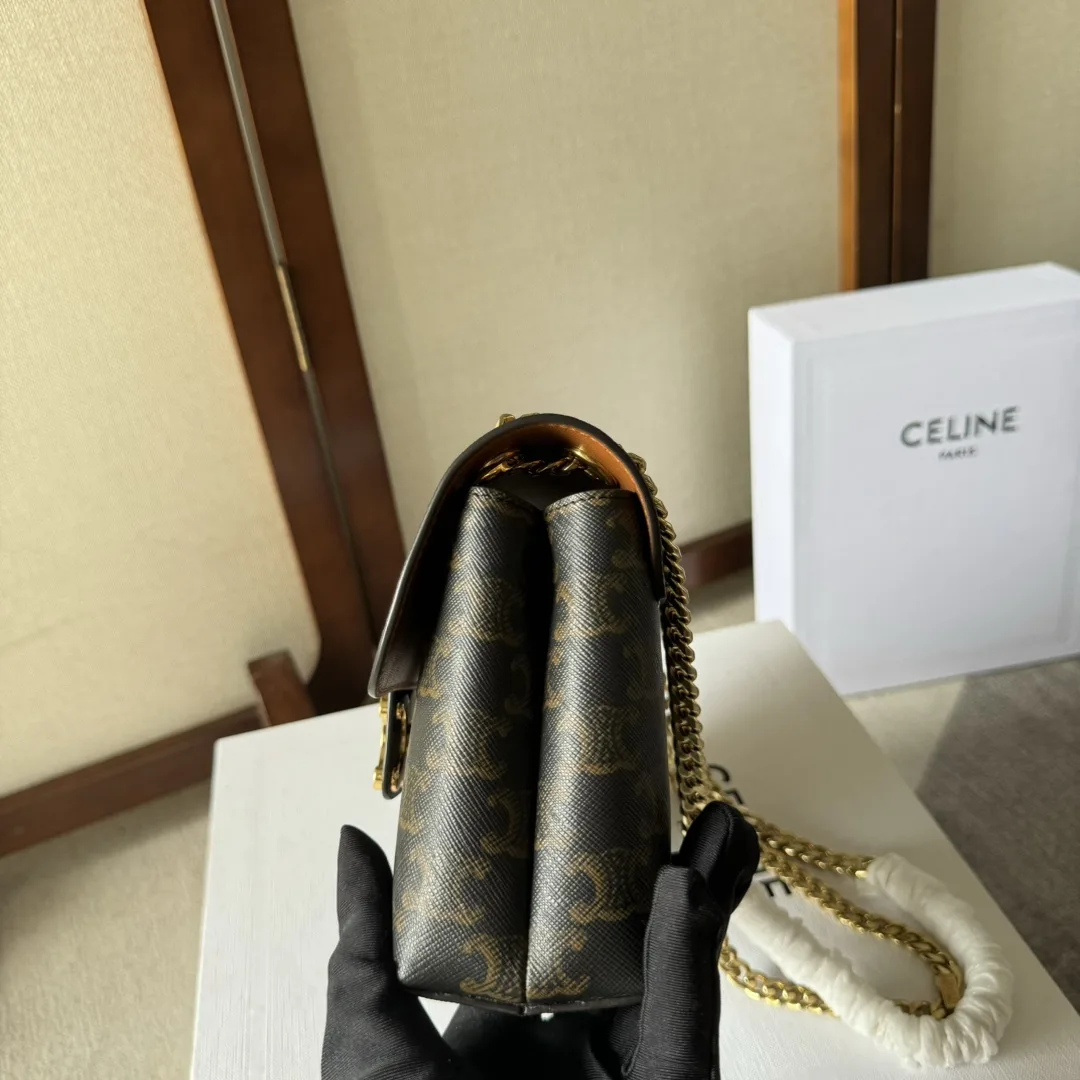 Celine Triomphe Grained Leather Crossbody Bag product photo from LabelPicks