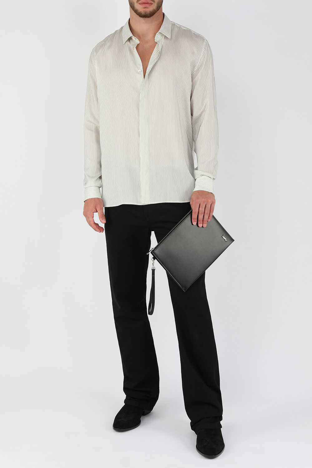 SAINT LAURENT מכנסי ג'ינס קלייד רחבים